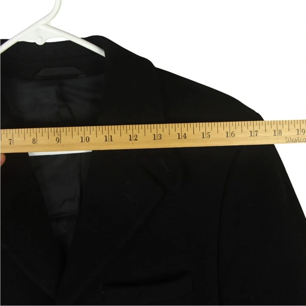 OUR LEGACY 1980-81 Black Cashmere Dinner Coat Mens 46 Black Wool Cashmere Blend - Picture 16 of 16